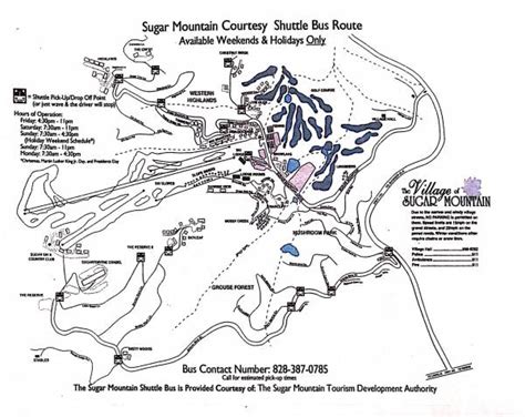 Village and Shuttle Pickup Map | Sugar Mountain Lodging