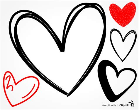 Heart drawing png, Love doodle svg | svg, png, eps, dxf, pdf - ClipInk