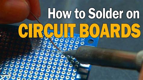 How to Solder on Circuit Boards! - YouTube