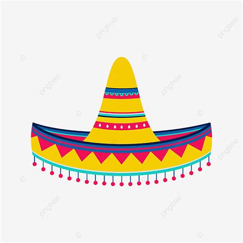 Sombrero Mexican Vector PNG Images, Yellow Mexican Sombrero Clipart, Sombrero Clipart, Sombrero ...