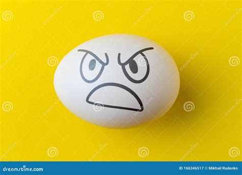 The Evil Scary Angry Face Emotion Painted on the Easter Egg, Halloween ...