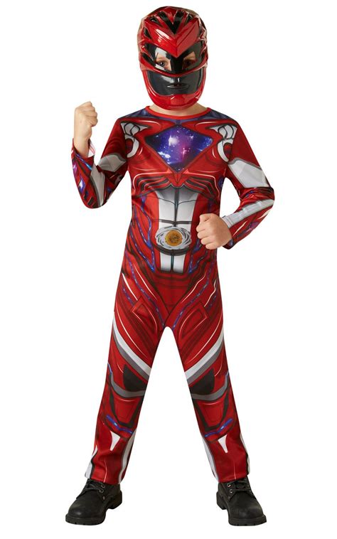 Boys Power Rangers Movie Red Ranger Costume Child Fancy Dress Outfit | eBay