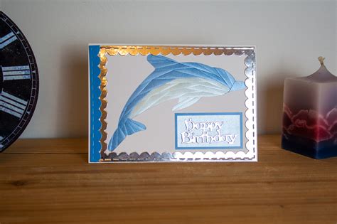 Dolphin ‘Happy Birthday’ card – Handmade Cards by Alex