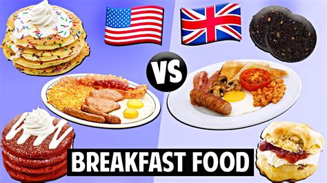 AMERICAN vs. BRITISH Breakfast Food - YouTube