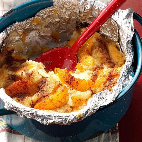 Campfire Peach Cobbler Recipe | Taste of Home