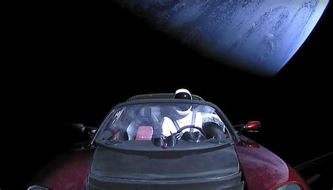 see last image of elon musk's spaceX starman before failing to reach asteroid belt as claimed