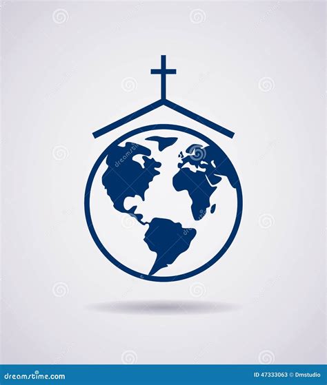 Icon of church, vector stock vector. Illustration of graphic - 47333063