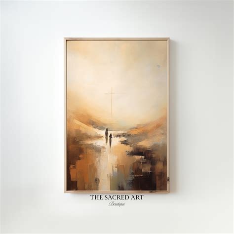 The Cross Abstract Christian Art Minimalist Digital Jesus - Etsy