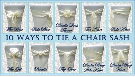 10 ways to tie a chair sash – Artofit