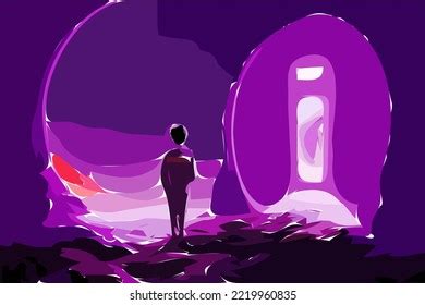 Portal Abstract Concept Art Digital Illustrations Stock Illustration ...