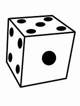 Dice Coloring Page sketch template