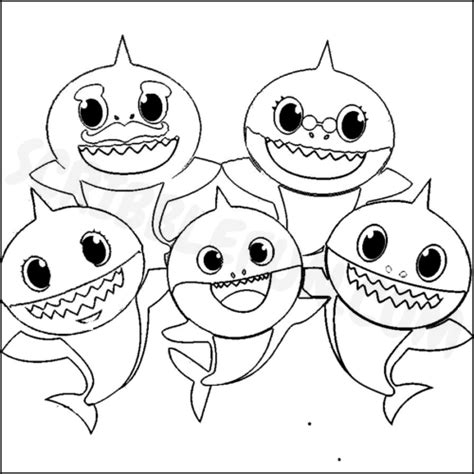 Baby Shark Coloring Pages To Print - Shark tales coloring pages download and print for free ...