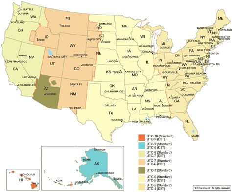 Top 7 map of time zones in us 2022