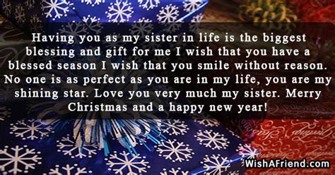 Christmas Messages for Sister