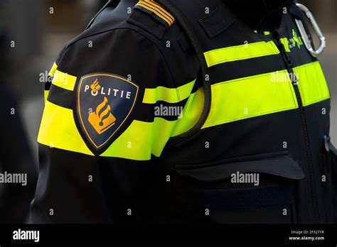 Close Up Police Logo At Amsterdam The Netherlands 4-5-2020 Stock Photo ...