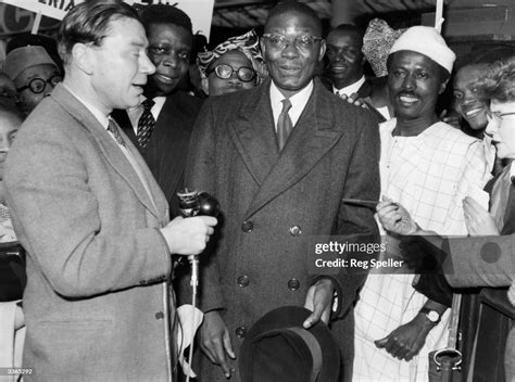 Nnamdi Azikiwe , the first Nigerian President is interviewed on his... News Photo - Getty Images