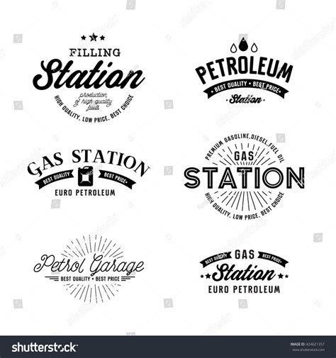 Gas Station Vector Set Stock Vector (Royalty Free) 424621357 | Shutterstock