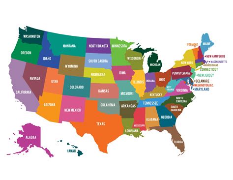 50 US States List — Alphabetical Order (Word, PDF, Excel)