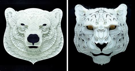 Incredibly Intricate Paper Cut-Outs Of Endangered Animals | Bored Panda