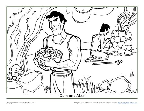 Revisited Cain And Abel Coloring Page Pages For Rhyming Words Fresh ...