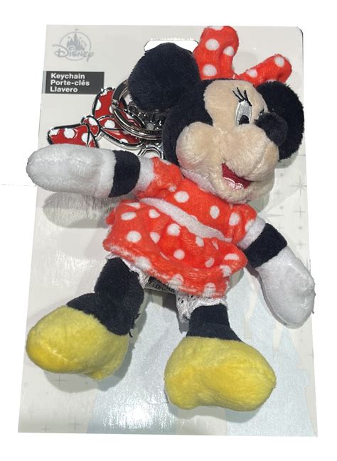 Disney Plush Keychain - Minnie Mouse with Charm