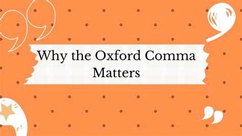 Why the Oxford Comma Matters – The Warrior Ledger