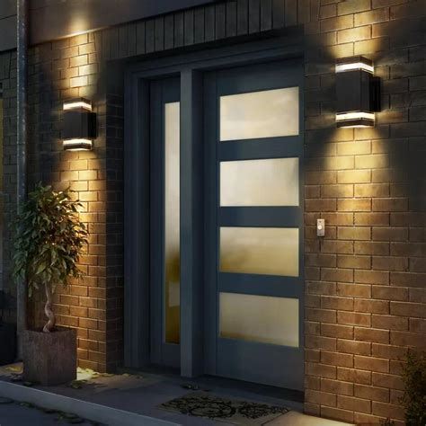 Southwark Black 9.06'' H Integrated LED Glass Outdoor Armed Sconce ...