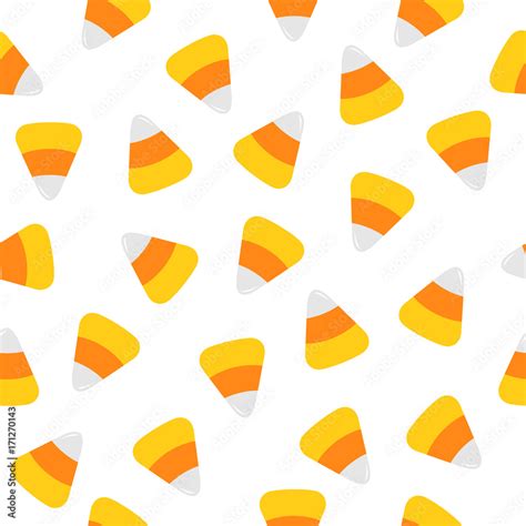 Happy Halloween. Candy corn. Seamless Pattern. Wrapping paper, textile ...