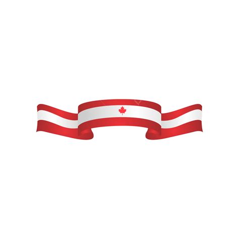 Canada Flag Vector PNG Images, Canada Flag, Canada National Flag Ribbon Tape, Canada Ribbon Flag ...