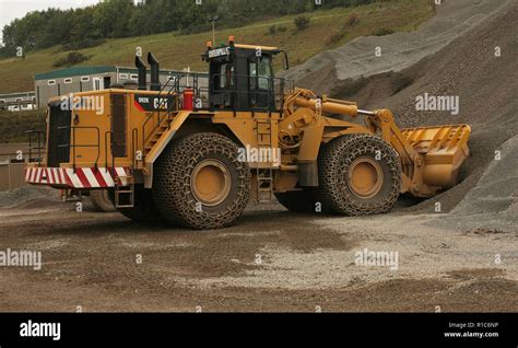 A Caterpillar Wheeled loading shovel working in a quarry in ...