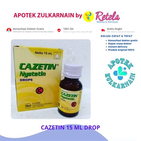 Jual CAZETIN 15 ML DROP nystatin nistatin | Shopee Indonesia