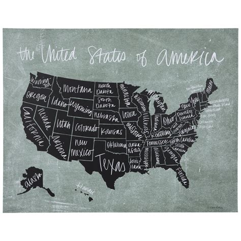 United States Map CANVAS OR PRINT WALL ART