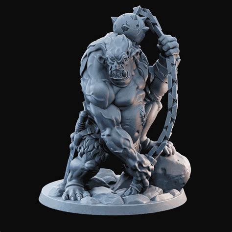 3D Printed Miniature - Troll 04 - Dungeons & Dragons - Desolate Plains ...