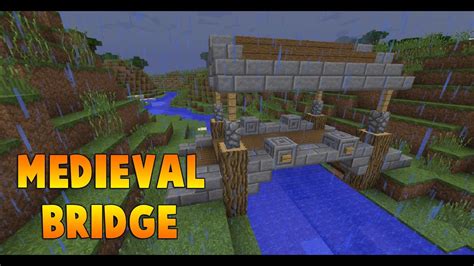 Minecraft : Medieval Bridge Tutorial - YouTube