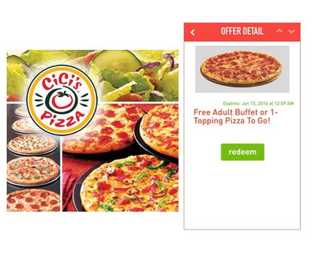 CiCi's Pizza: FREE Adult Buffet OR 1-Topping Pizza To Go (Just Download New App)