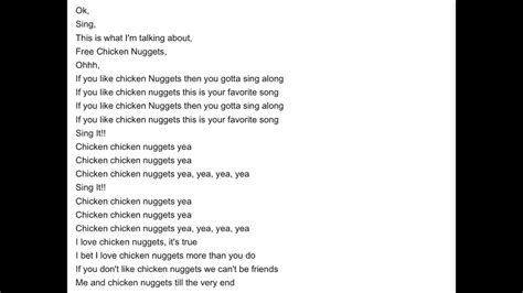 Chicken nuggets song - YouTube