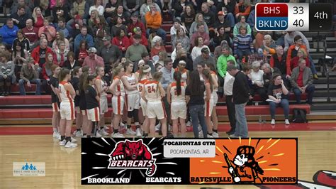 District Finals Sr. Girls Batesville VS Brookland | Batesville School District was live. | By ...