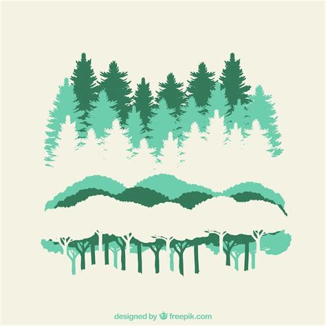 Forest silhouettes | Free Vector