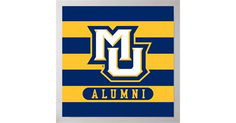 Marquette University Alumni Stripes Poster | Zazzle