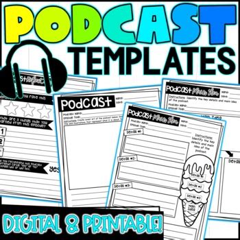 Podcast Graphic Organizer Templates! by MLoudie | TpT