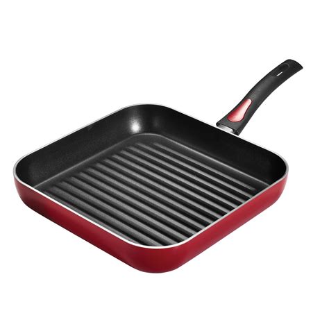 Tramontina Everyday 11" Non-Stick Red Square Grill Pan - Walmart.com ...