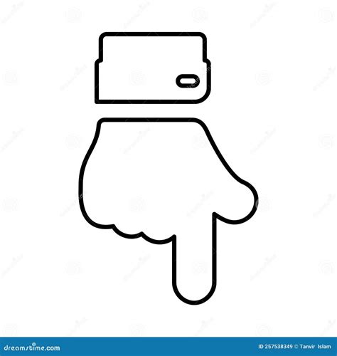 Hand Finger Pointing Down Icon Stock Vector - Illustration of beautiful ...