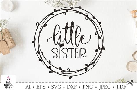 Baby Girl Svg, Little Sister SVG. SVG DXF cut file. (232453) | SVGs ...