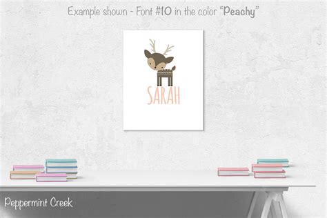 Custom Name Deer Print, Personalized Baby Name Print, Nursery Deer Print, Deer Baby Room, Kids ...