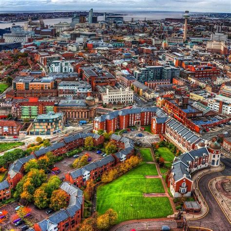 an aerial view of a city with lots of buildings