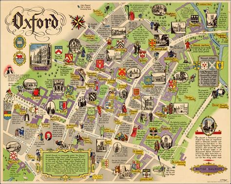 Vintage British Rail Map of Oxford Railway Poster Print A3/A4 – Vintage ...