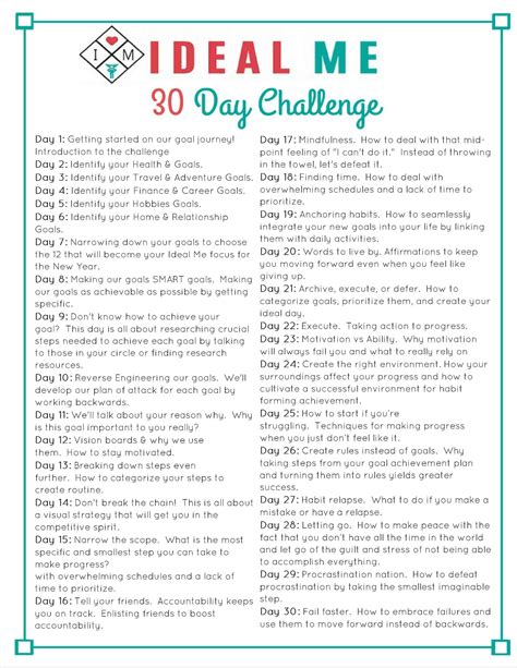 Introducing the 30 Day Ideal Me Challenge - Ideal Me