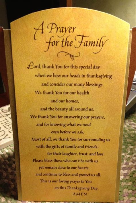 Thanksgiving Prayers For The Family - Lady and the Blog