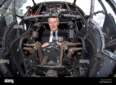 Tail end Charlie.... Lancaster veteran Flt Sgt Jim McGillvray, gunner back in Lancaster bomber ...