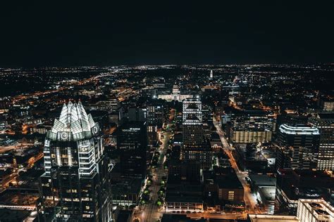 Landscape Aerial Photography Of Buildings During Night Nature Image ...